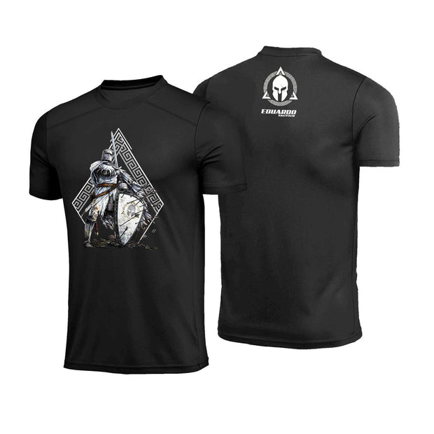 Camiseta Eduardo Tactics Tactics Gladiador Flechas Preta Poliamida