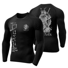 Camiseta Brutal Precision Rashguard Brutal Caveira Samurai Negativa Bushida
