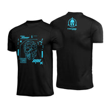 Camiseta Eduardo Tactics Tactics Caveira Tecnológica Preta Poliamida