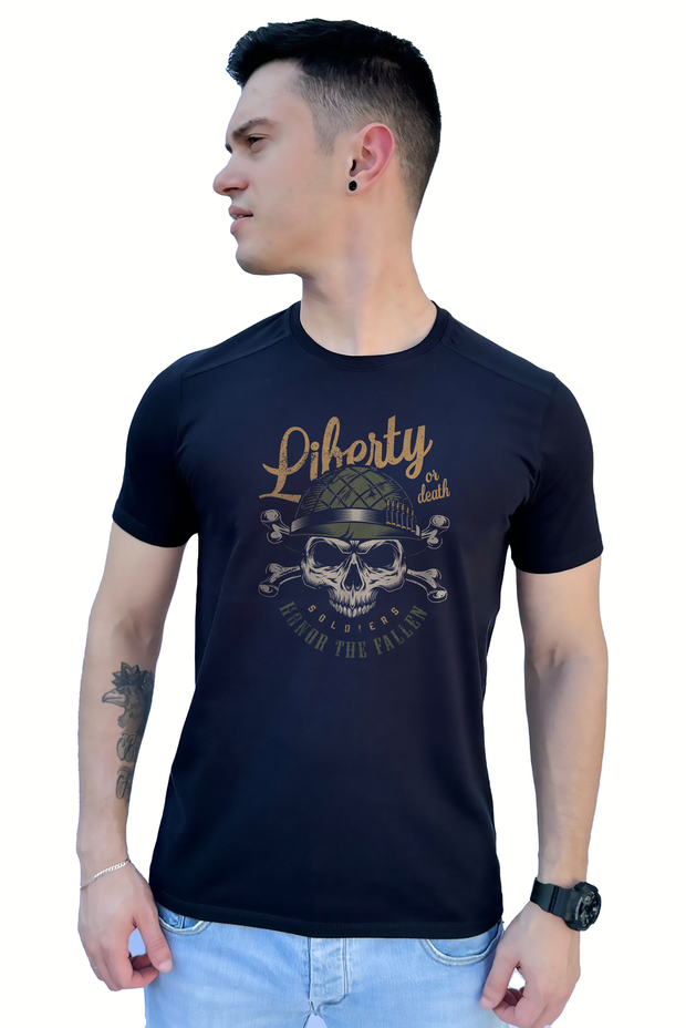 Camiseta Zafers Zafers Liberty Frente Poliamida Preta