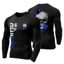 Camiseta Brutal Precision Hashguard Brutal Caveira Faixa Azul