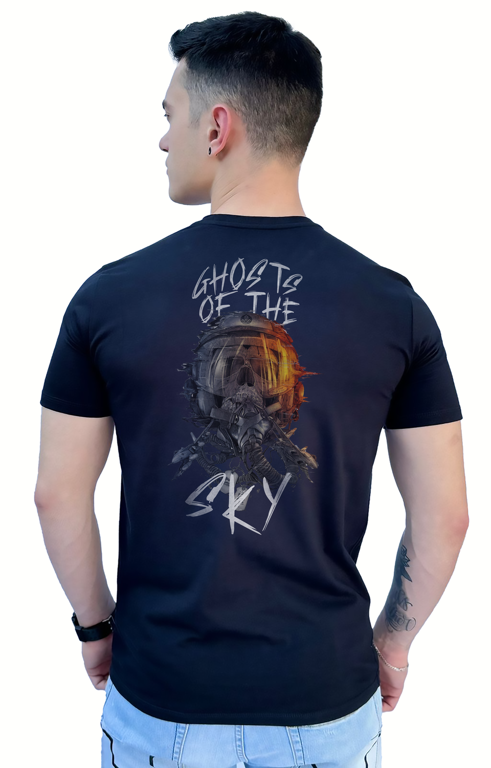 Camiseta Zafers Zafers Ghost Of The Sky Verso Poliamida Preta