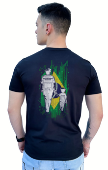 Camiseta Zafers Zafers Polícia Verso Poliamida Preta