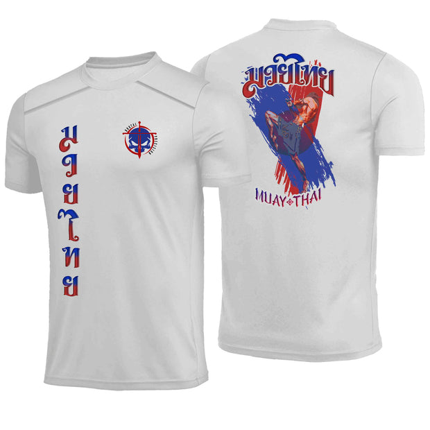 Camiseta Brutal Precision Brutal Muay Thay Branca Poliamida