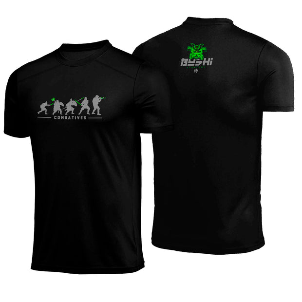 Camiseta BushiStrategy Bushi Combatives Preta Poliamida