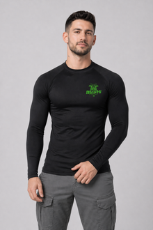 Camiseta BushiStrategy Rashguard Bushi Caveira Verde Preta