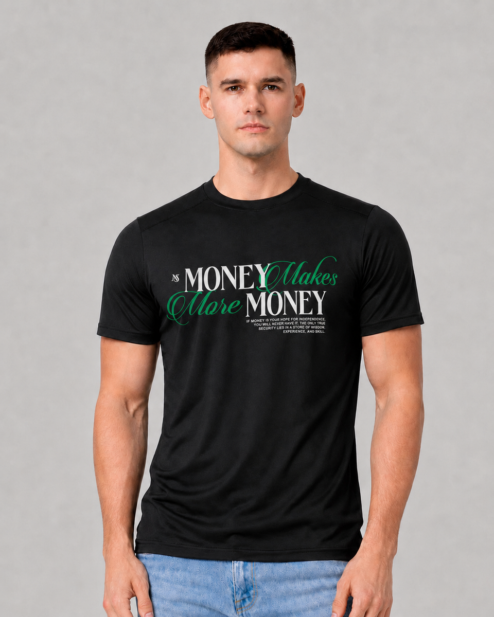 Camiseta NobreSize Money Makes Algodão Egípcio Premium Preta