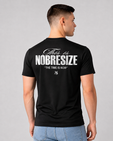 Camiseta NobreSize The Time Is Now Algodão Egípcio Premium Preta