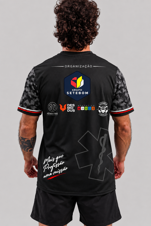Camiseta 1° Encontro das Forças do Resgate e APH | Amigos do Resgate
