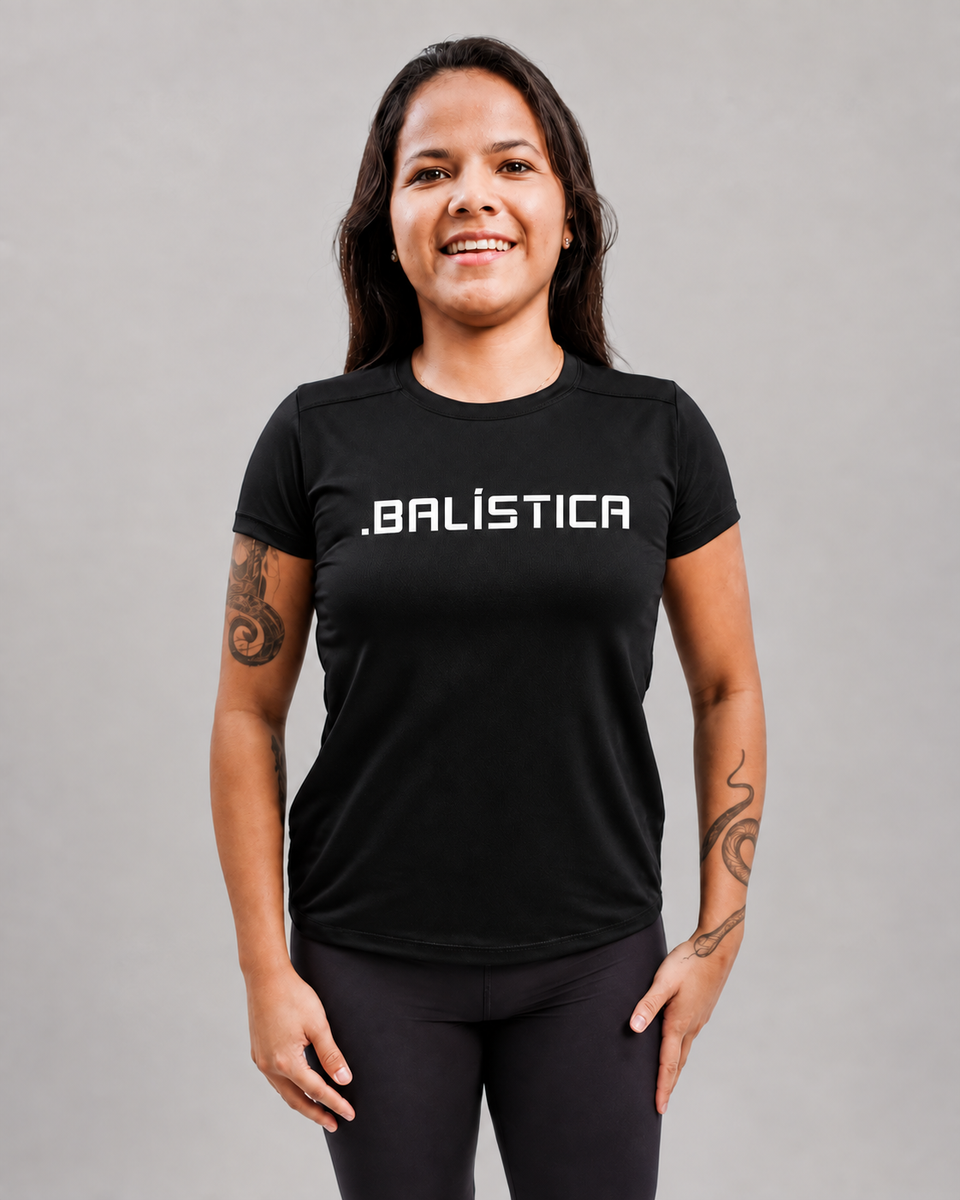 Camiseta .ESPECIALISTA Babylook Balística Preta