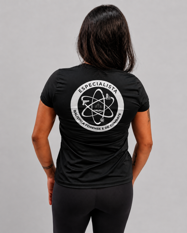 Camiseta .ESPECIALISTA Babylook Especialista Preta