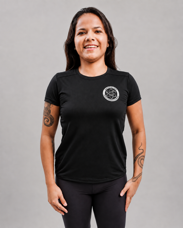 Camiseta .ESPECIALISTA Babylook Logo no Peito Preta