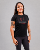 Camiseta .ESPECIALISTA Babylook Perfis de Sangue Preta