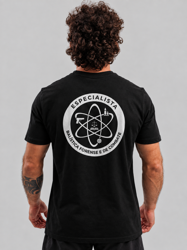 Camiseta .ESPECIALISTA Balística Poliamida Preta