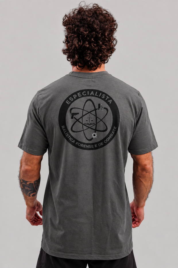 Camiseta .ESPECIALISTA Especialista Algodão Cinza