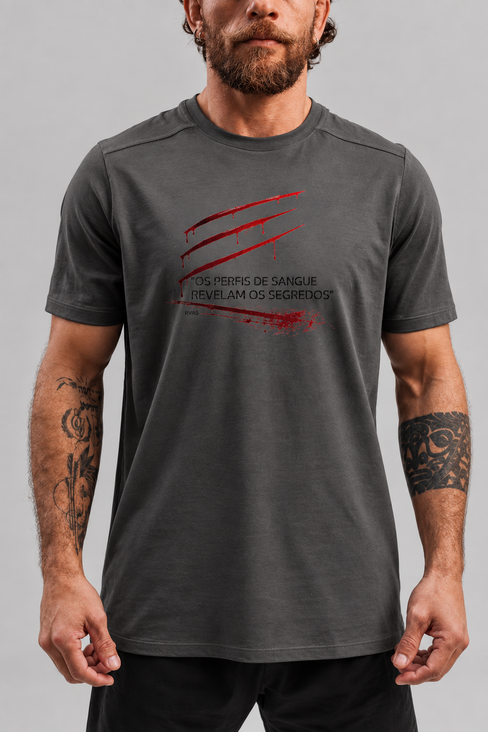 Camiseta .ESPECIALISTA Perfis de Sangue Algodão Cinza