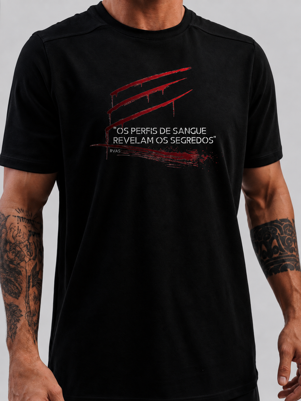 Camiseta .ESPECIALISTA Perfis de Sangue Poliamida Preta