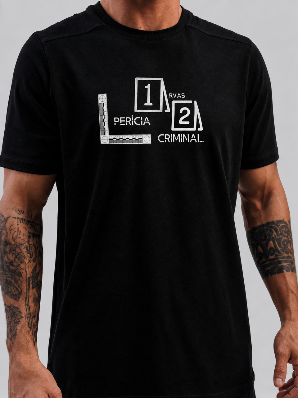 Camiseta .ESPECIALISTA Perícia Criminal Poliamida Preta