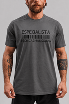 Camiseta .ESPECIALISTA Técnicas Maliciosas Algodão Cinza