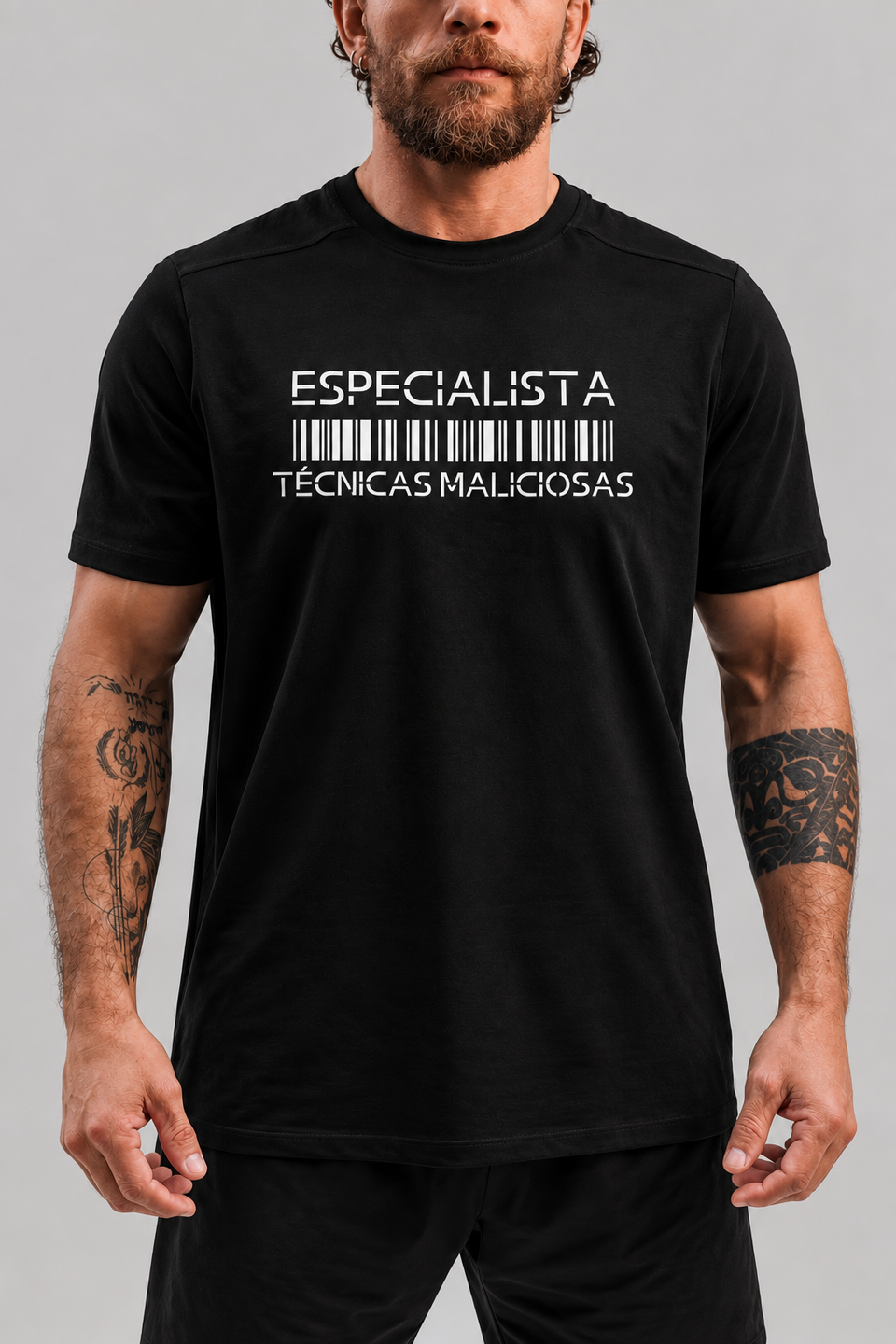 Camiseta .ESPECIALISTA Técnicas Maliciosas Poliamida Preta