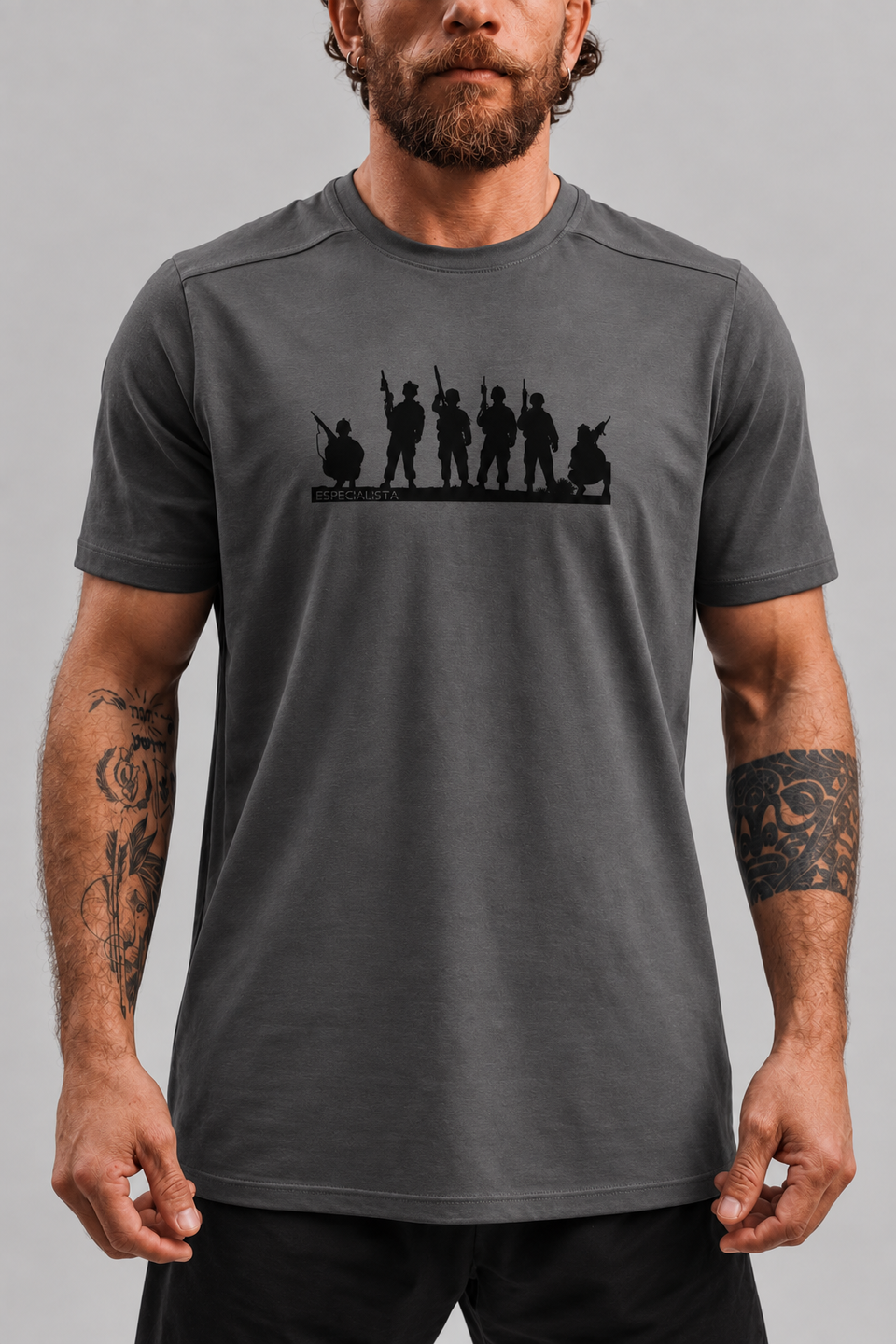 Camiseta .ESPECIALISTA Time Especialista Algodão Cinza