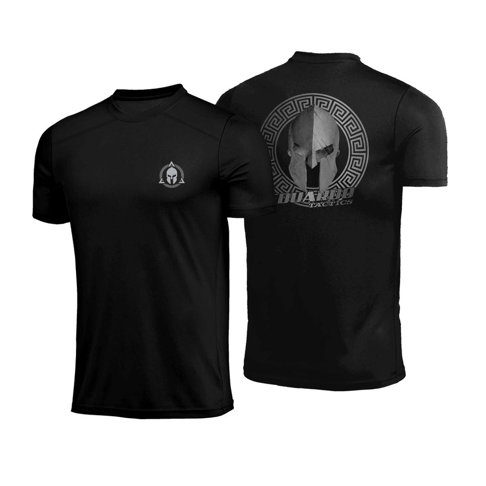 Camiseta Eduardo Tactics Tactics Dry Fit Logo Pequena Preta Poliamida