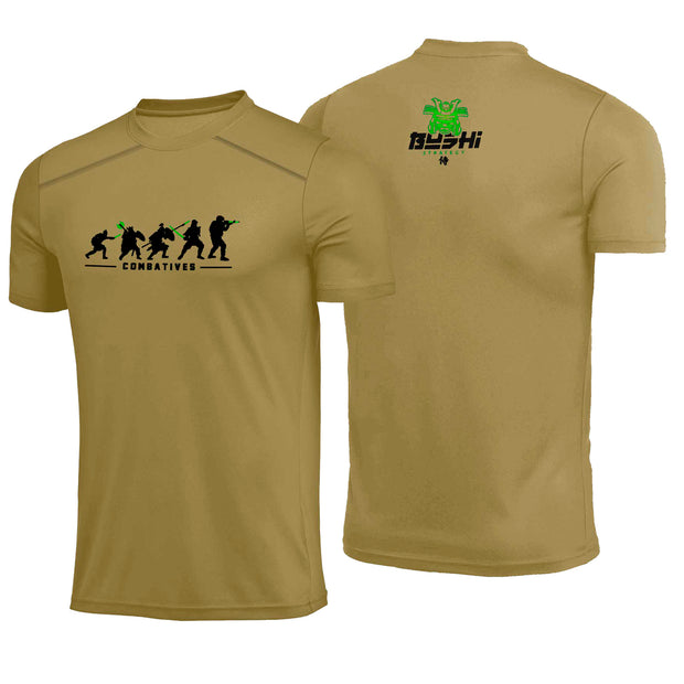 Camiseta BushiStrategy Bushi Combatives Tan Poliamida