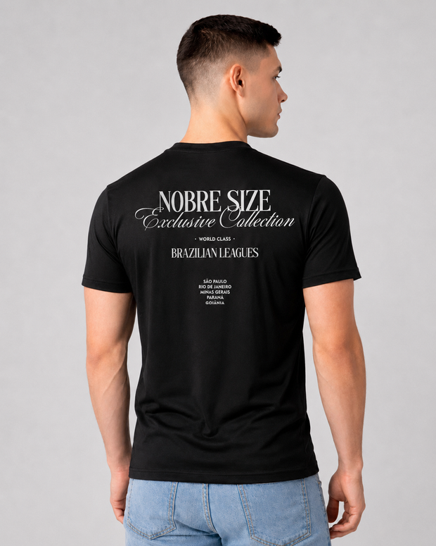 Camiseta NobreSize Exclusive Collection Algodão Egípcio Premium Preta